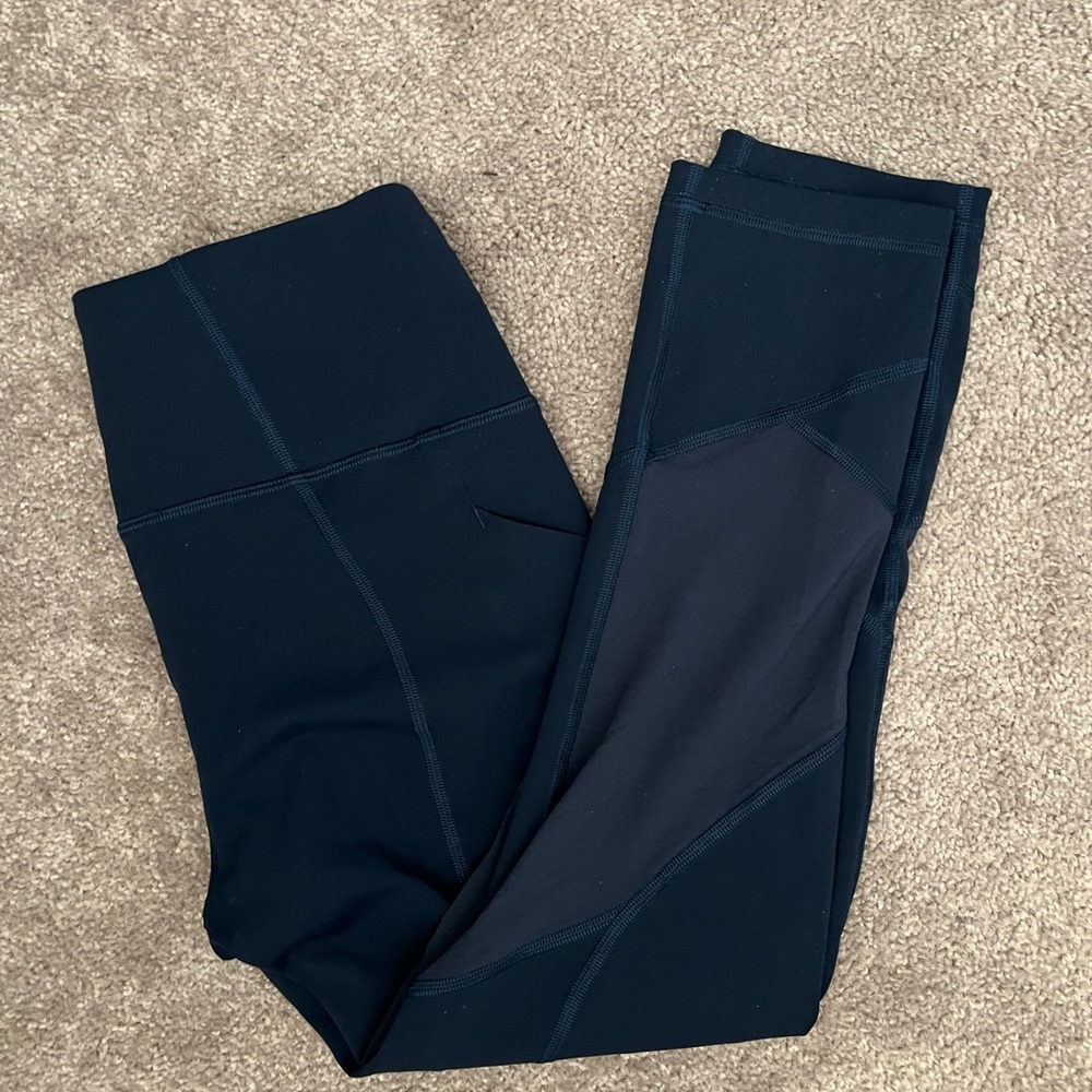 Blue Lululemon Leggings Cropped